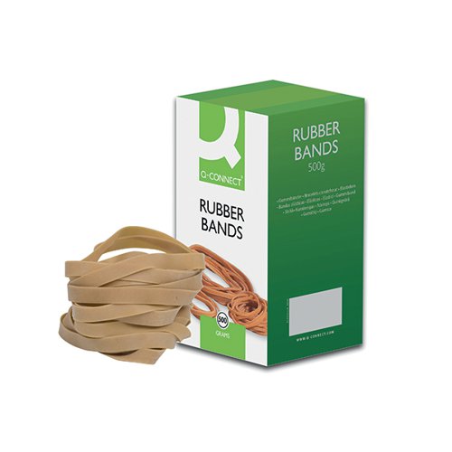 Q-CONNECT RUBBER BANDS NO.89 152.4 X 12.7MM 500G KF10573