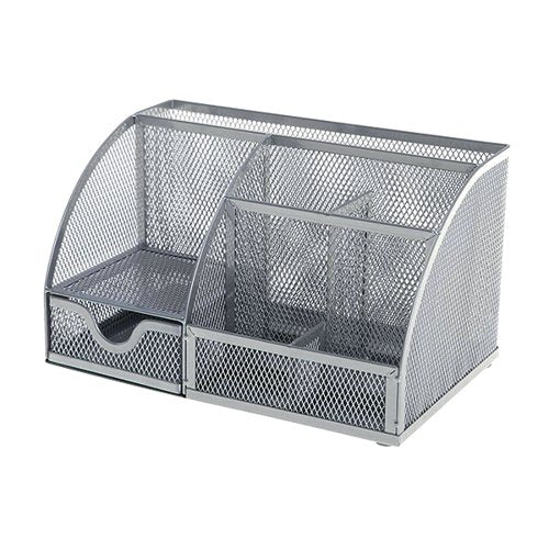 Q-CONNECT CURVED DESKTOP ORGANISER SILVER KF17302