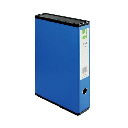 Q-CONNECT 75MM BOX FILE FOOLSCAP BLUE (5 PACK) 31813KIN0