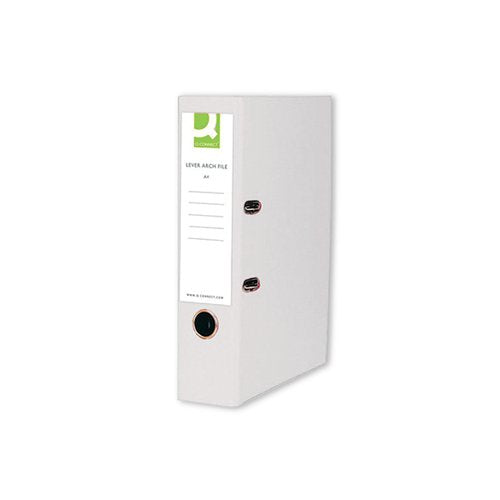 Q-CONNECT 70MM LEVER ARCH FILE POLYPROPYLENE A4 WHITE (10 PA