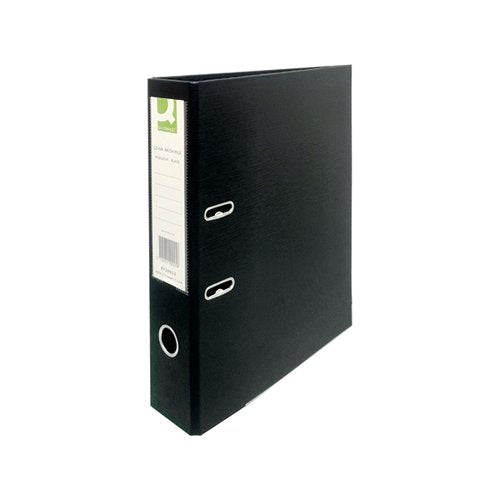 Q-CONNECT 70MM LEVER ARCH FILE POLYPROPYLENE FOOLSCAP BLACK