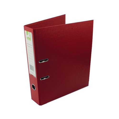 Q-CONNECT 70MM LEVER ARCH FILE POLYPROPYLENE FOOLSCAP RED (P