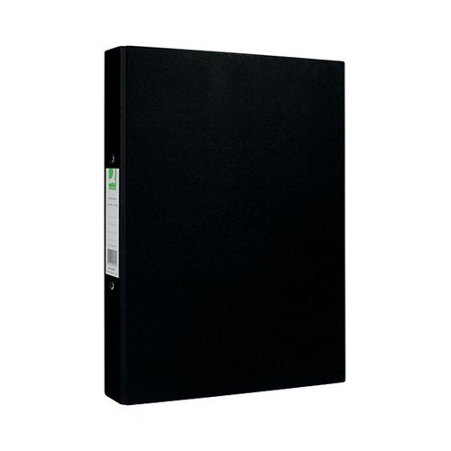 Q-CONNECT 2 RING 25MM PAPER OVER BOARD BLACK A4 BINDER (10 P