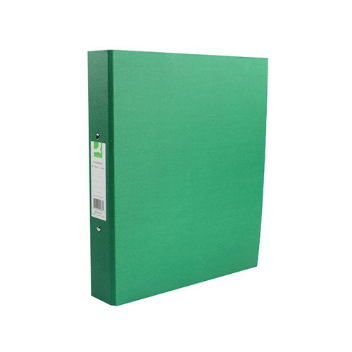 Q-CONNECT 2 RING 25MM PAPER OVER BOARD GREEN A4 BINDER (10 P