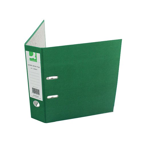 Q-CONNECT LEVER ARCH FILE PAPERBACKED A4 GREEN (10 PACK) KF20040