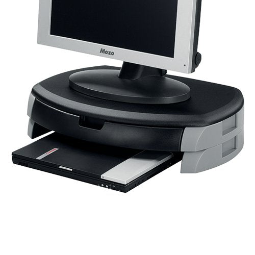Q-CONNECT MONITOR/PRINTER STAND WITH STORAGE DRAWER BLACK KF20081