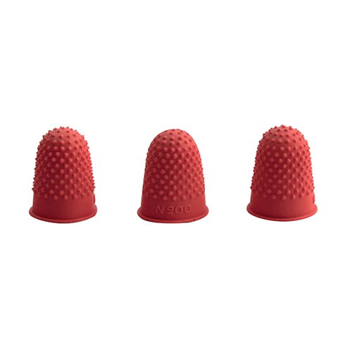 Q-CONNECT THIMBLETTES SIZE 00 RED (12 PACK) KF21507