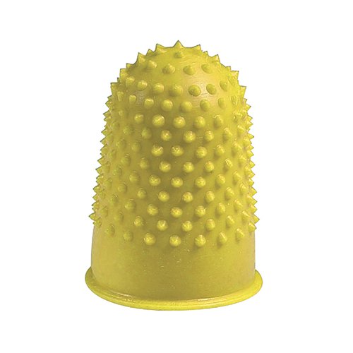 Q-CONNECT THIMBLETTES SIZE 2 YELLOW (PACK OF 12) KF21510