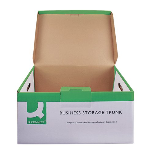 Q-CONNECT BUSINESS STORAGE TRUNK BOX W374XD540XH245MM WHITE (PACK OF 10) KF21663