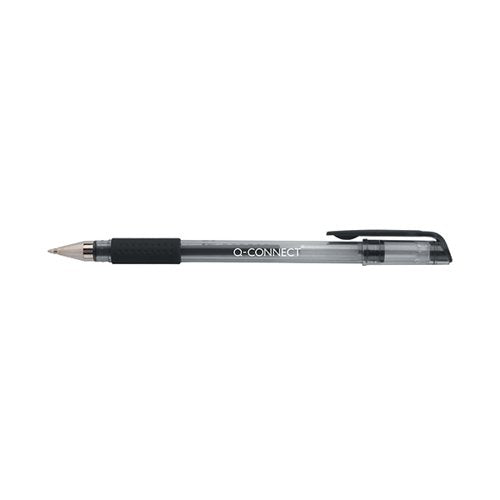 Q-CONNECT GEL ROLLERBALL PEN MEDIUM BLACK (PACK OF 10) KF21716