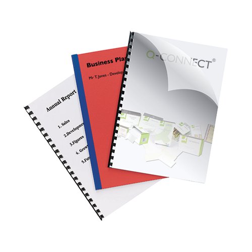 Q-CONNECT CLEAR A4 PVC BINDING COVERS 150 MICRON (PACK OF 250) KF24010