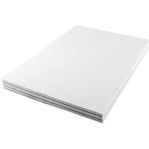 Q-CONNECT 5MM QUADRILLE BOARD BACK MEMO PAD 160 PAGES A4 (10