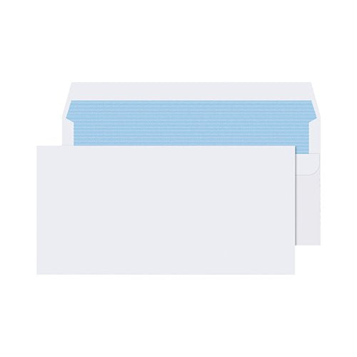 Q-CONNECT DL ENVELOPES PLAIN WALLET SELF SEAL 80GSM WHITE (1
