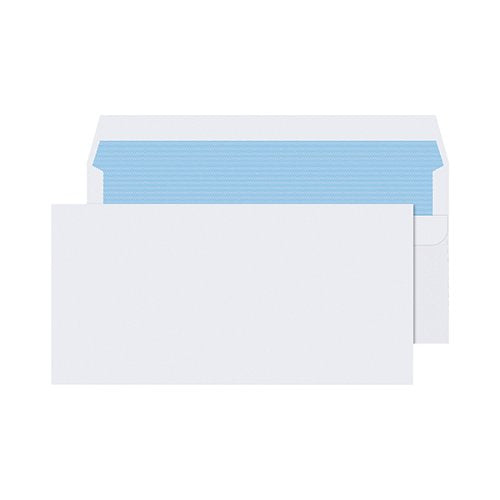 Q-CONNECT DL ENVELOPES WALLET SELF SEAL 90GSM WHITE (PACK OF