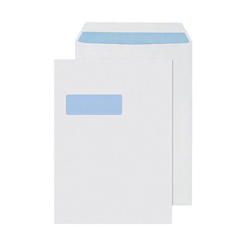 Q-CONNECT C4 ENVELOPES WINDOW SELF SEAL 90GSM WHITE (PACK OF