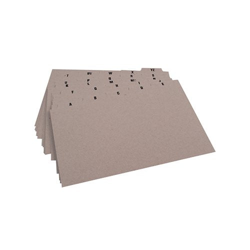 Q-CONNECT GUIDE CARD 203X127MM A-Z BUFF (25 PACK) KF35209