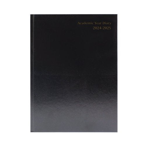 ACADEMIC DIARY WEEK TO VIEW A5 BLACK 2024-25 KF3A5ABK24