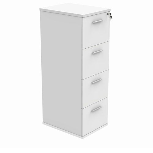 ASTIN 4 DRAWER FILING CABINET 540X600X1358MM ARCTIC WHITE KF
