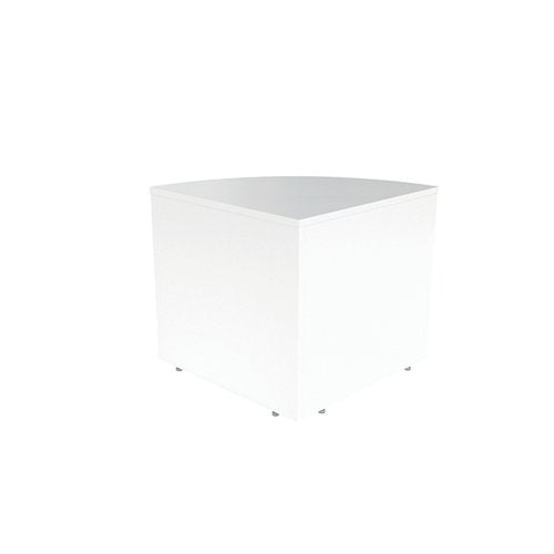 JEMINI RECEPTION MODULAR CORNER DESK UNIT 800X800X740MM WHIT