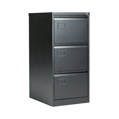 JEMINI 3 DRAWER FILING CABINET 470X622X1016MM BLACK KF72586