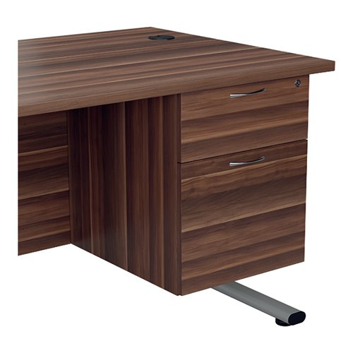 JEMINI 2 DRAWER FIXED PEDESTAL 404X655X495MM DARK WALNUT KF7