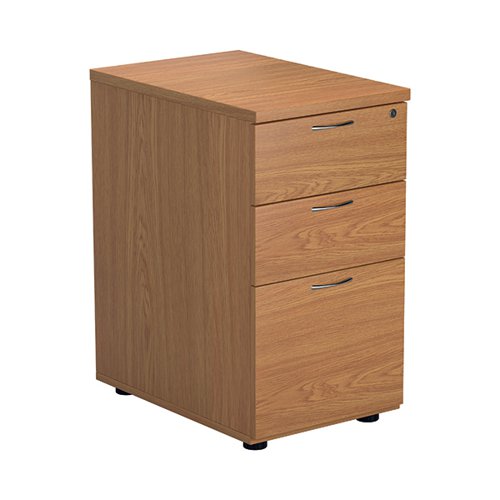 FIRST 3 DRAWER DESK HIGH PEDESTAL 404X600X730MM NOVA OAK KF7