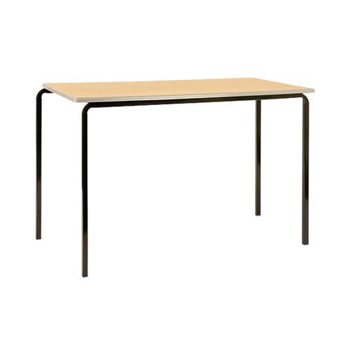 JEMINI MDF EDGED CLASSROOM TABLE 1200X600X760MM BEECH/SILVER
