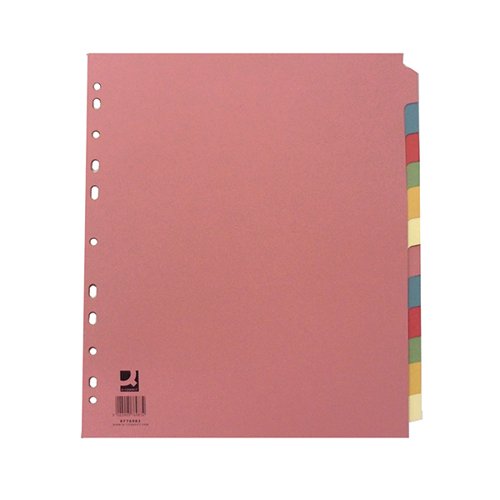 Q-CONNECT 12-PART EXTRA WIDE SUBJECT DIVIDER A4 KF76983