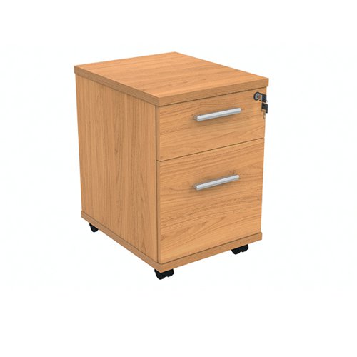 POLARIS 2 DRAWER MOBILE UNDER DESK PEDESTAL 404X500X595MM NO