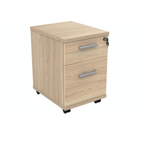 POLARIS 2 DRAWER MOBILE UNDER DESK PEDESTAL 404X500X595MM CA