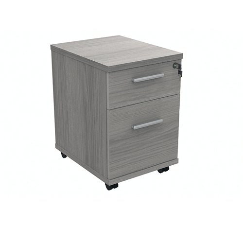 POLARIS 2 DRAWER MOBILE UNDER DESK PEDESTAL 404X500X595MM AL