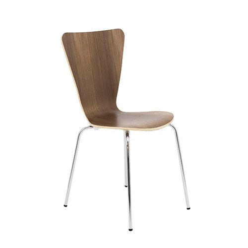 JEMINI PICASSO WOODEN CHAIR WALNUT/CHROME KF78110