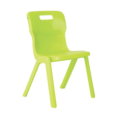 TITAN ONE PIECE CLASSROOM CHAIR 435X384X600MM LIME KF78516