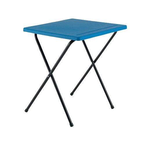 TITAN FOLDING EXAM DESK 600X600X710MM POLYPROPYLENE BLUE KF78652
