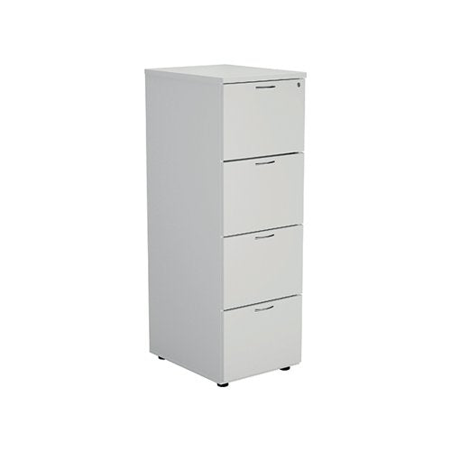 JEMINI 4 DRAWER FILING CABINET 464X600X1365MM WHITE KF78667