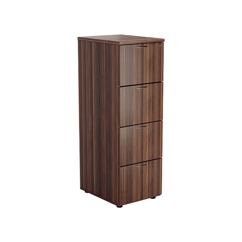 JEMINI 4 DRAWER FILING CABINET 464X600X1365MM WALNUT KF78954