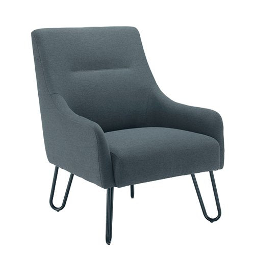 JEMINI RECEPTION ARMCHAIR HAIRPIN LEG GREY KF79142