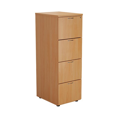 JEMINI 4 DRAWER FILING CABINET 464X600X1365MM BEECH KF79456