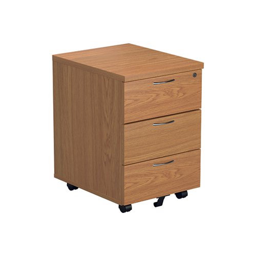 JEMINI 3 DRAWER MOBILE PEDESTAL 400X500X595MM NOVA OAK KF798