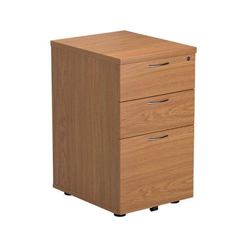 JEMINI 3 DRAWER UNDER DESK PEDESTAL NOVA OAK KF79874