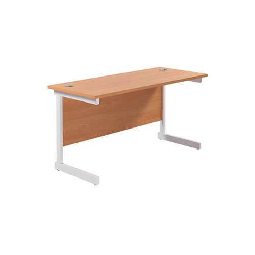 JEMINI SINGLE RECTANGULAR DESK 1200X600X730MM BEECH/WHITE KF