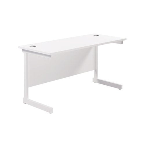 JEMINI SINGLE RECTANGULAR DESK 1200X600X730MM WHITE/WHITE KF