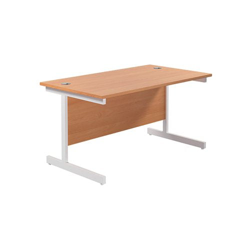 JEMINI SINGLE RECTANGULAR DESK 1200X800X730MM BEECH/WHITE KF