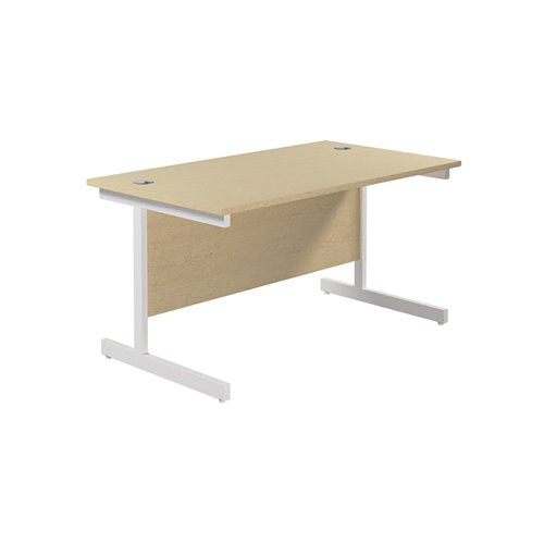 JEMINI SINGLE RECTANGULAR DESK 1200X800X730MM MAPLE/WHITE KF