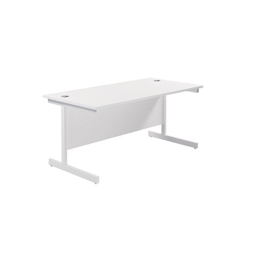 JEMINI SINGLE RECTANGULAR DESK 1800X800X730MM WHITE/WHITE KF