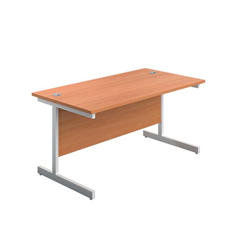 FIRST RECTANGULAR CANTILEVER DESK 1200X800X730MM BEECH/WHITE