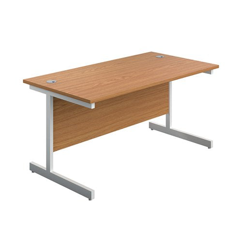 FIRST RECTANGULAR CANTILEVER DESK 1400X800X730MM NOVA OAK/WH