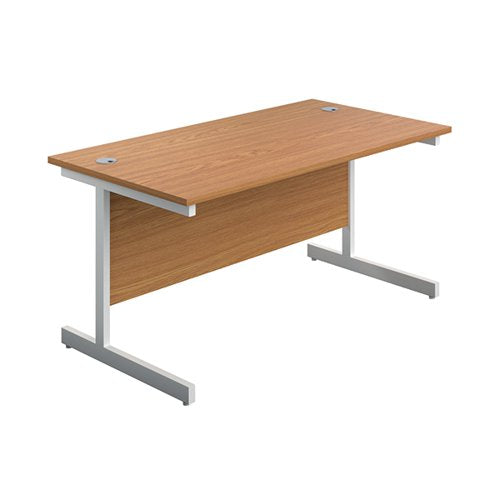 FIRST RECTANGULAR CANTILEVER DESK 1600X800X730MM NOVA OAK/WH