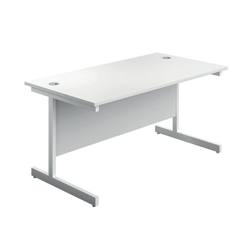 FIRST RECTANGULAR CANTILEVER DESK 1600X800X730MM WHITE/WHITE