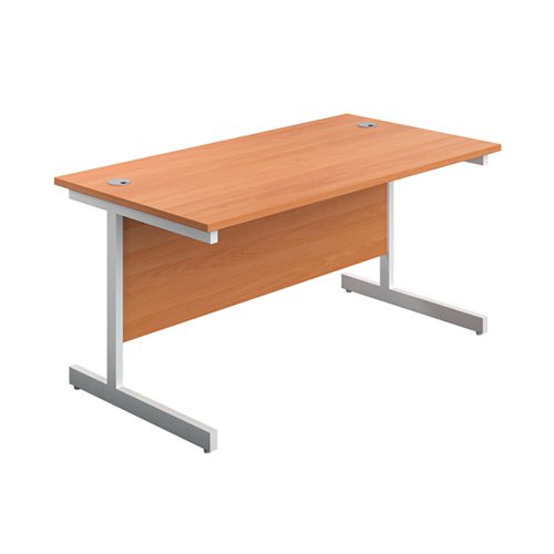 FIRST RECTANGULAR CANTILEVER DESK 1800X800X730MM BEECH/WHITE